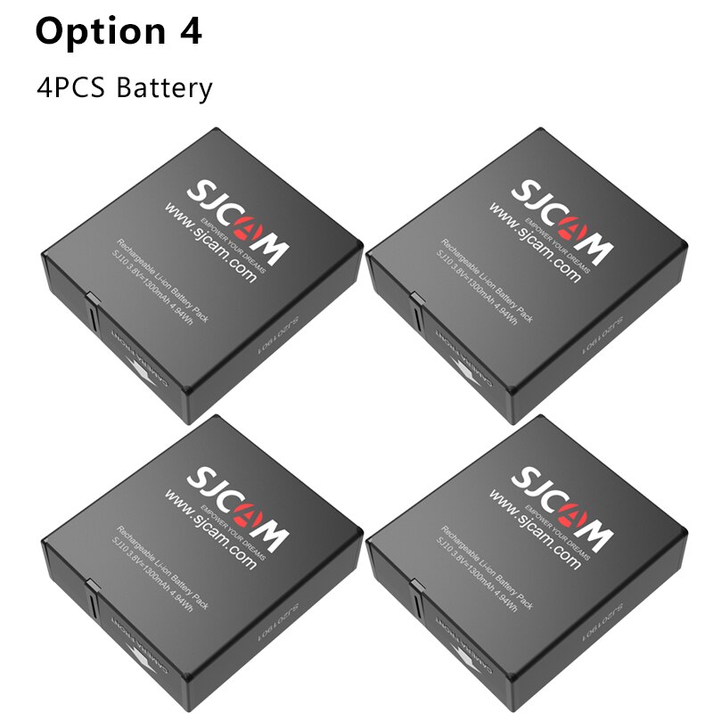 Bộ Sạc Pin Kép 1300mah Cho Camera Hành Trình Sjcam Sj10 Pro Sj9 Strike Sj9