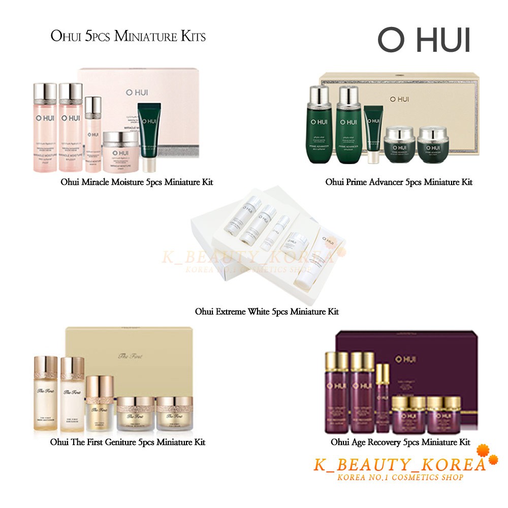 [OHUI] Bộ 5pcs Sản Phẩm Dưỡng Da Miniature Kit Skin Care Basic