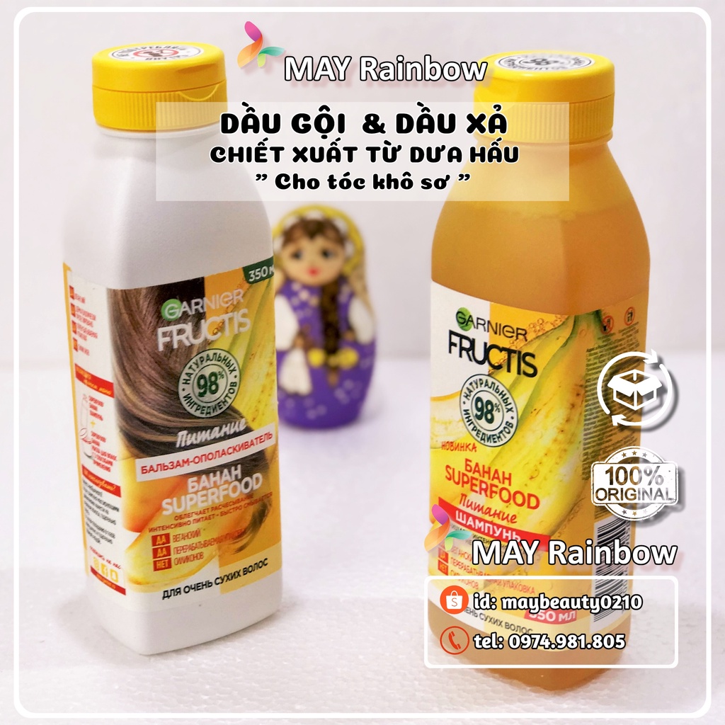 Dầu gội dầu xả Garnier Fructis Hair Superfood