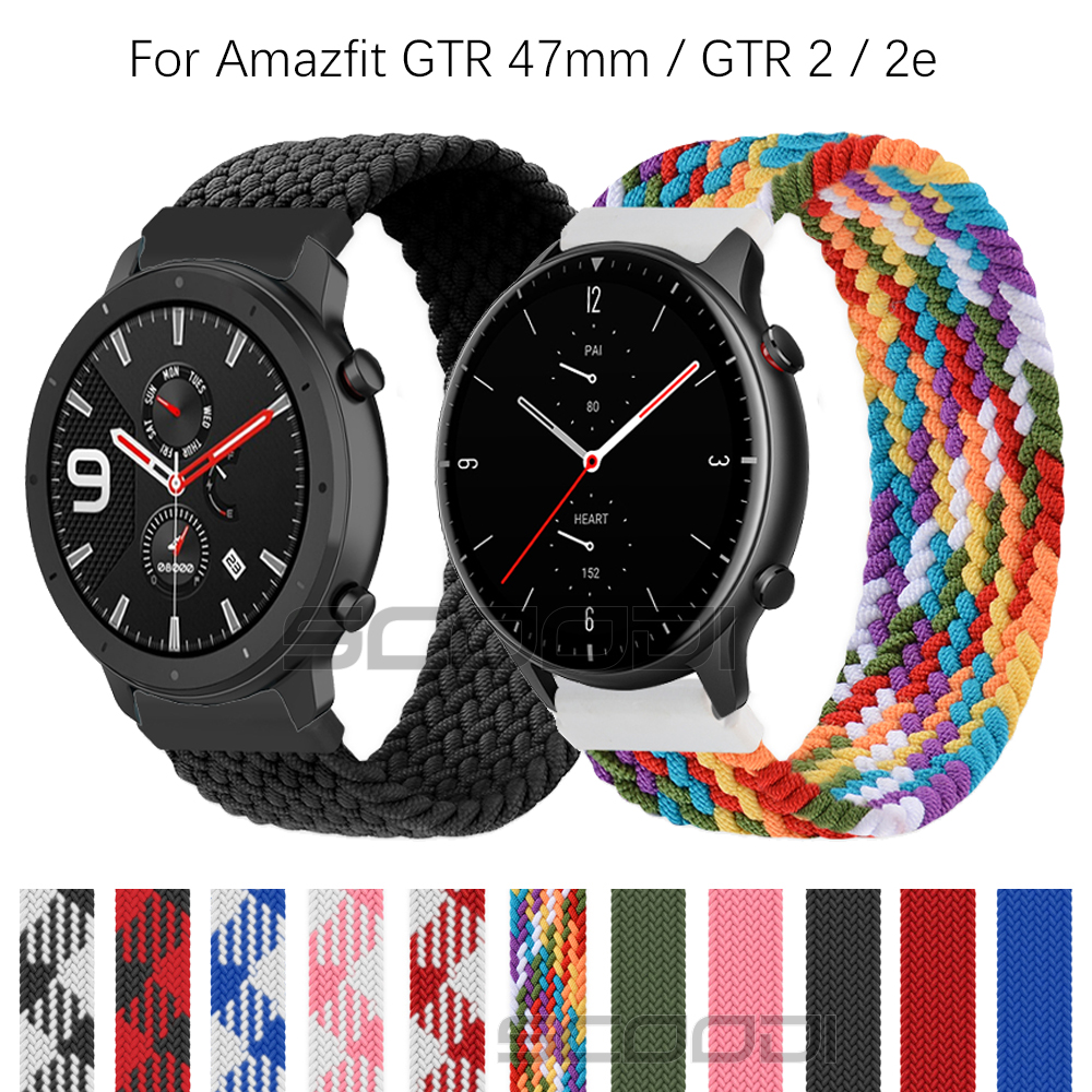 Dây Đeo Nylon Co Giãn 22mm Cho Đồng Hồ Thông Minh Xiaomi Huami Amazfit GTR 47mm GTR 4 / GTR 3 3Pro / GTR 2 / 2e / 2