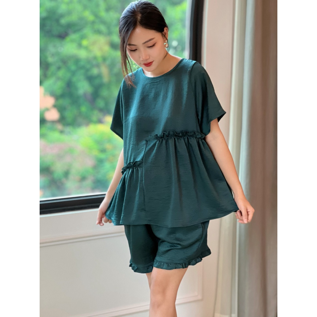 Bộ bầu đùi mặc nhà mùa hè nhẹ mát