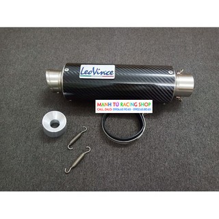 pô leovince dài carbon có tiêu tiện giảm thanh hình xéo