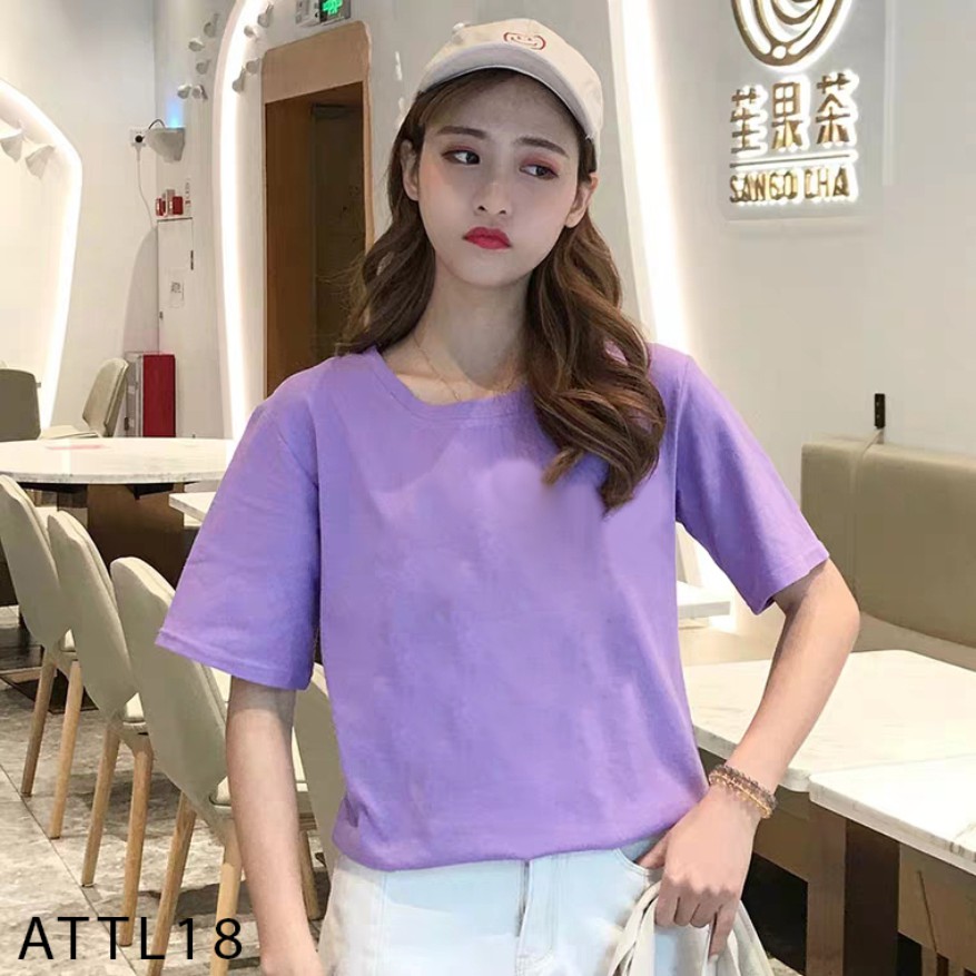 Áo Thun Trơn Tay Lỡ Unisex Form Rộng