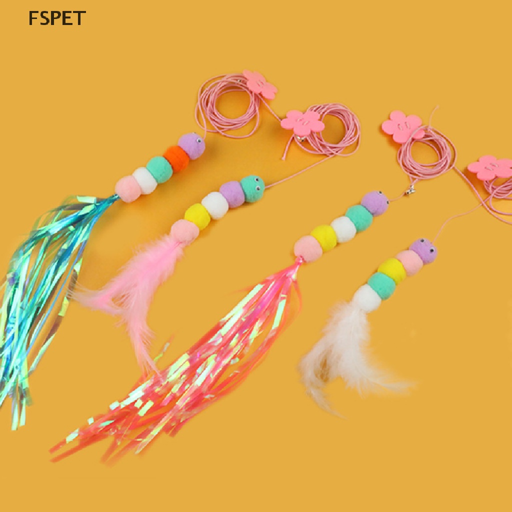 Đồ Chơi Tương Tác Tự Dính Hình Sâu Bướm Có Dây Thừng Treo Cửa Cho Mèo Cưng