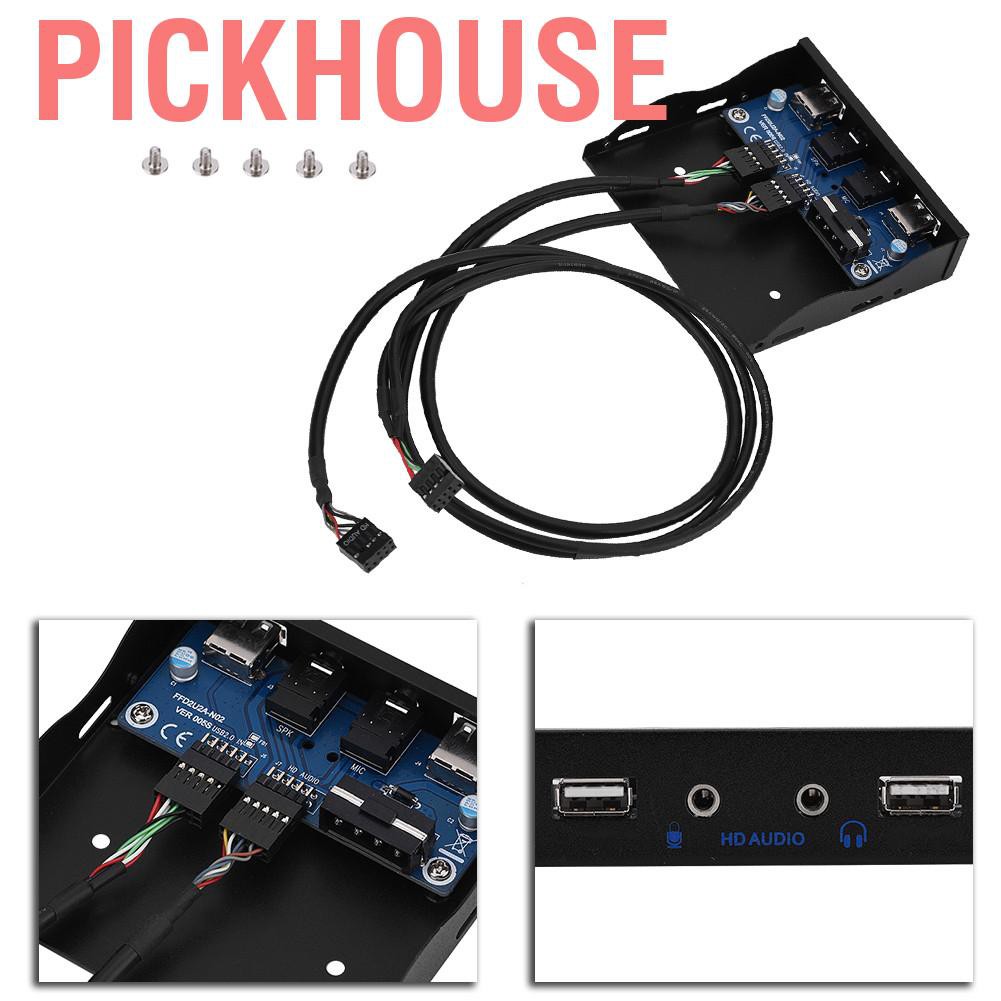 Bảng Mạch Âm Thanh Pickhouse Usb2.0 Hd-Audio 3.5 '' 9pin Sang 2 Có Micro