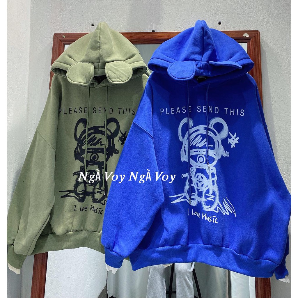 ÁO HOODIE IN HÌNH GẤU