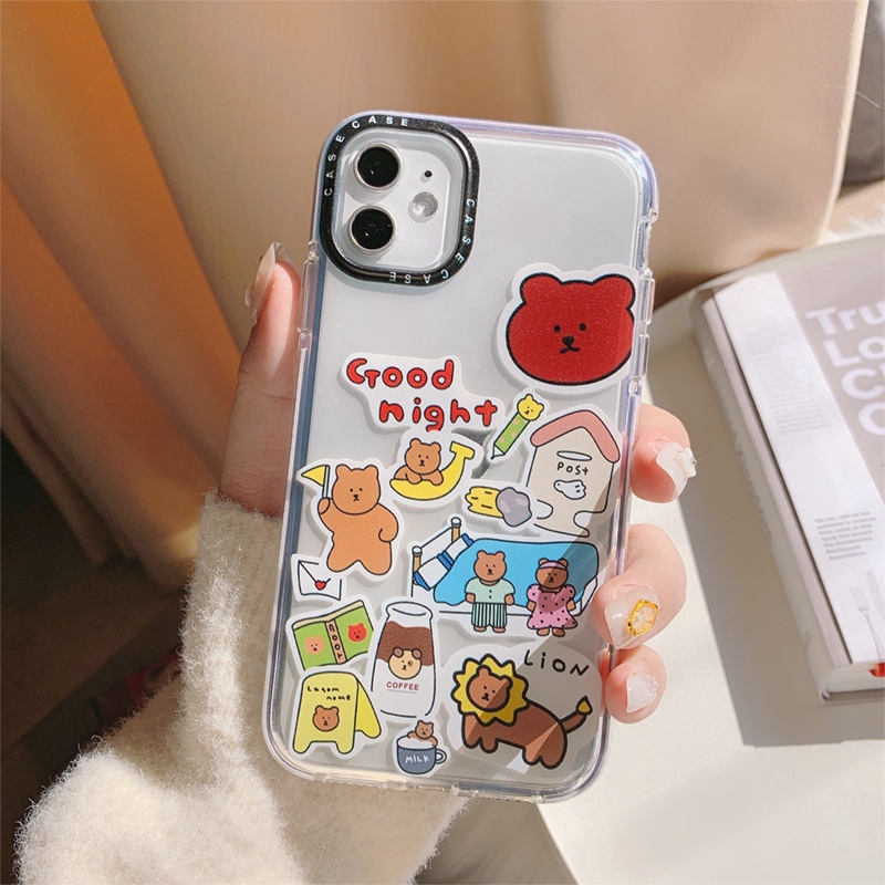 Ốp điện thoại in hình gấu hoạt hình cho Iphone 5/5S/6/6plus/6S/6S plus/6/7/7plus/8/8plus/X/XS/XS Max/11 64 | BigBuy360 - bigbuy360.vn