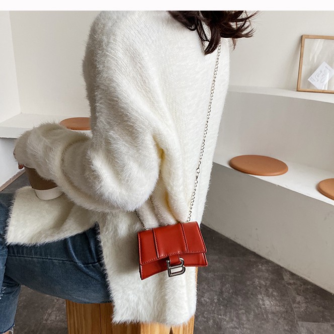 Túi Đeo Chéo Nữ, Túi Đeo Vai  Mini Khóa Bấm Chữ B SK1210