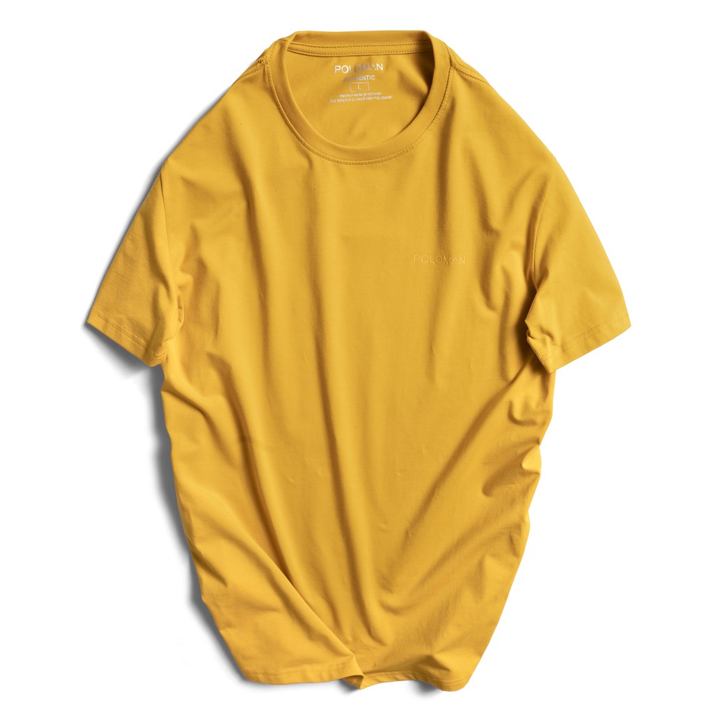 Áo thun nam cổ tròn HAPPYHOW vải Cotton co giãn 4 chiều ,dày dặn, form regular fit thoải mái | BigBuy360 - bigbuy360.vn