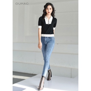 Áo len nữ tay lỡ phối cổ AA9229 GUMAC