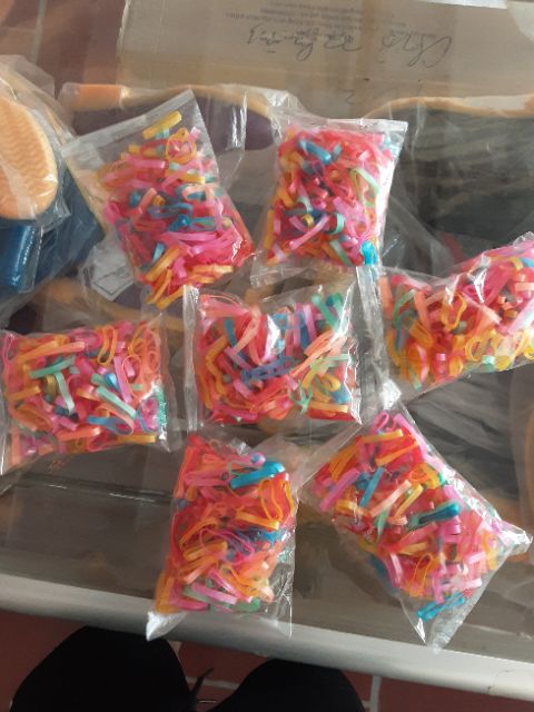 Combo 8 gói chun buộc tóc siêu dai, các màu