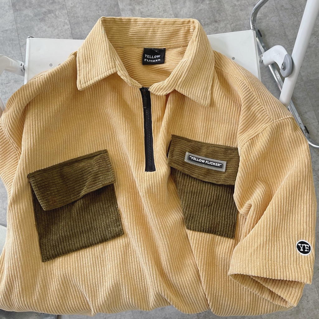 Áo polo zip YELLOWFLICKER pocker unisex
