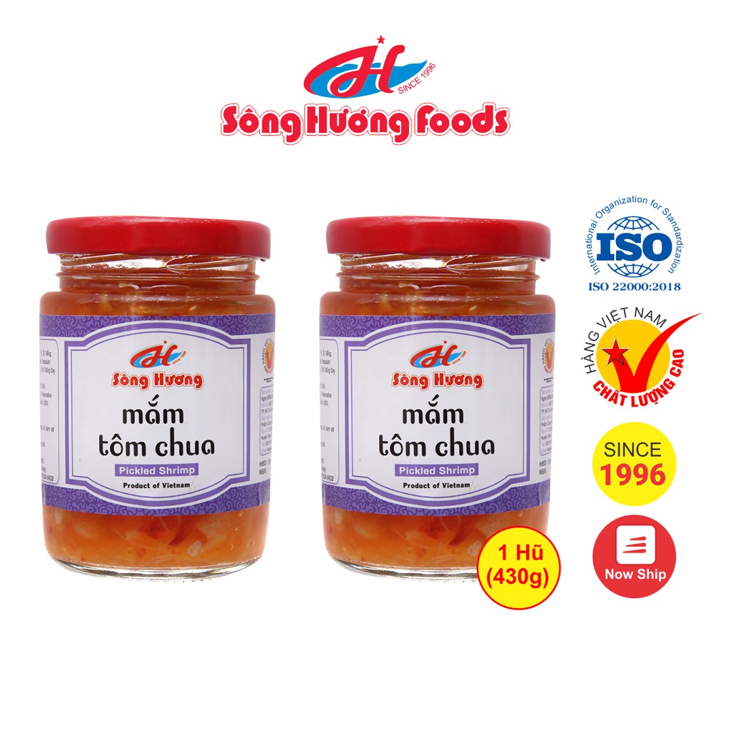 2 Hũ Mắm Tôm Chua Sông Hương Foods Hũ 430g - Ăn kèm cơm , bún , phở , mì tôm , bánh chưng , thịt nướng