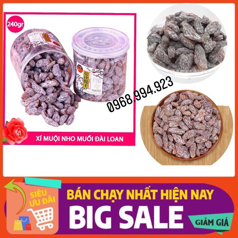 Xí Muội Nho Đài Loan hủ 240g - ăn vặt - xí muội