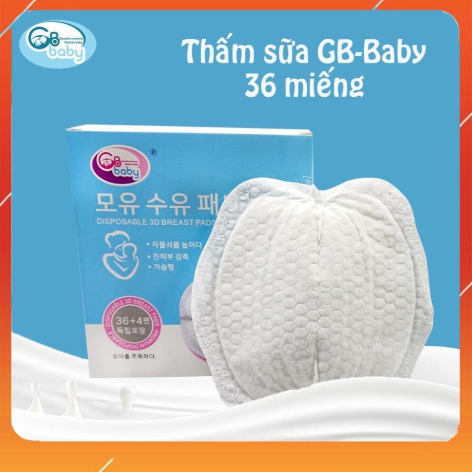 Miếng lót thấm sữa 3D hộp 36 miếng GB baby Hàn Quốc mềm mại thấm hút tốt