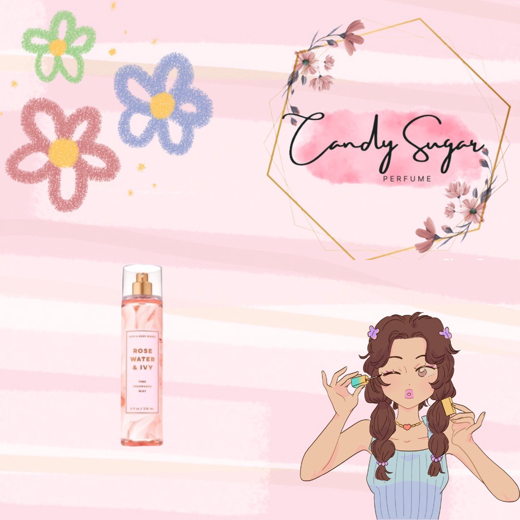 Xịt thơm toàn thân BBW ROSE WATER & IVY