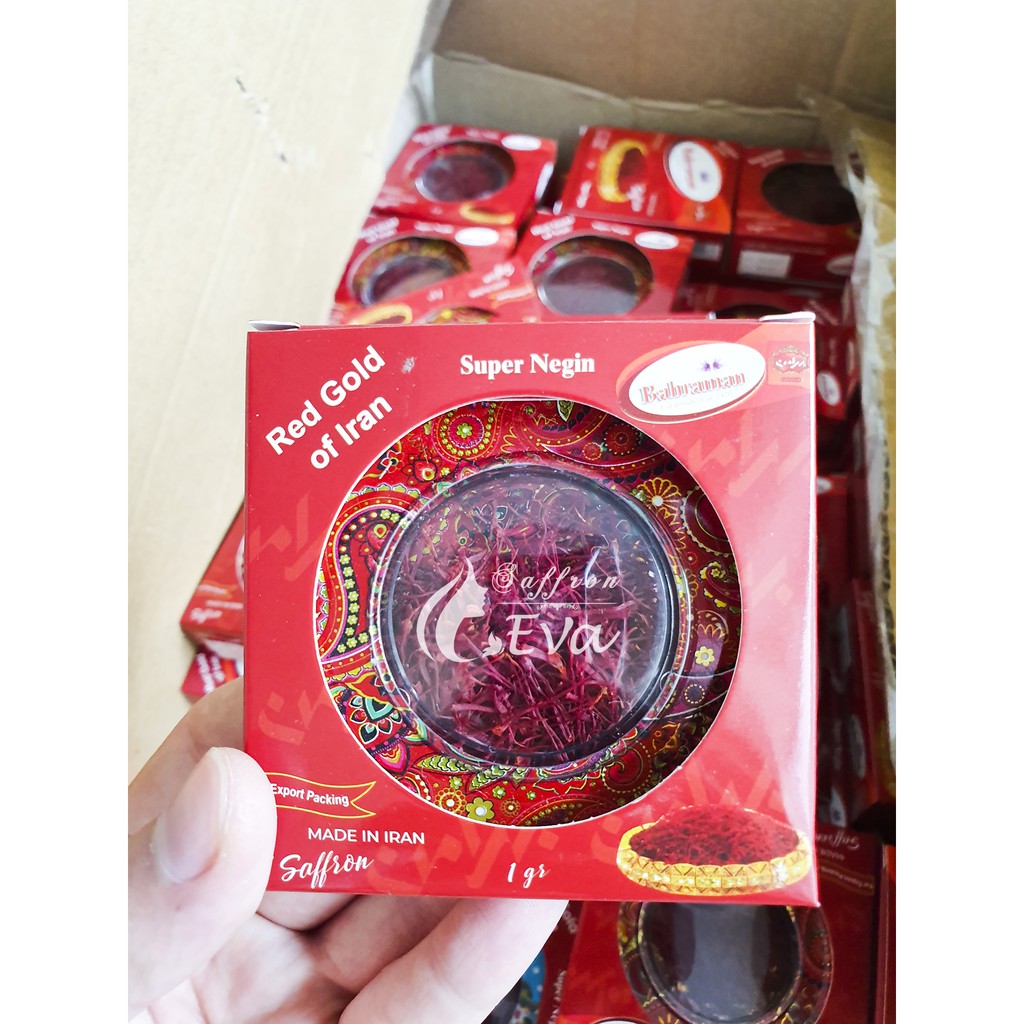 1gr Saffron Super Negin thương hiệu Bahraman hộp thiếc / Nhụy Hoa Nghệ Tây Super Negin Iran