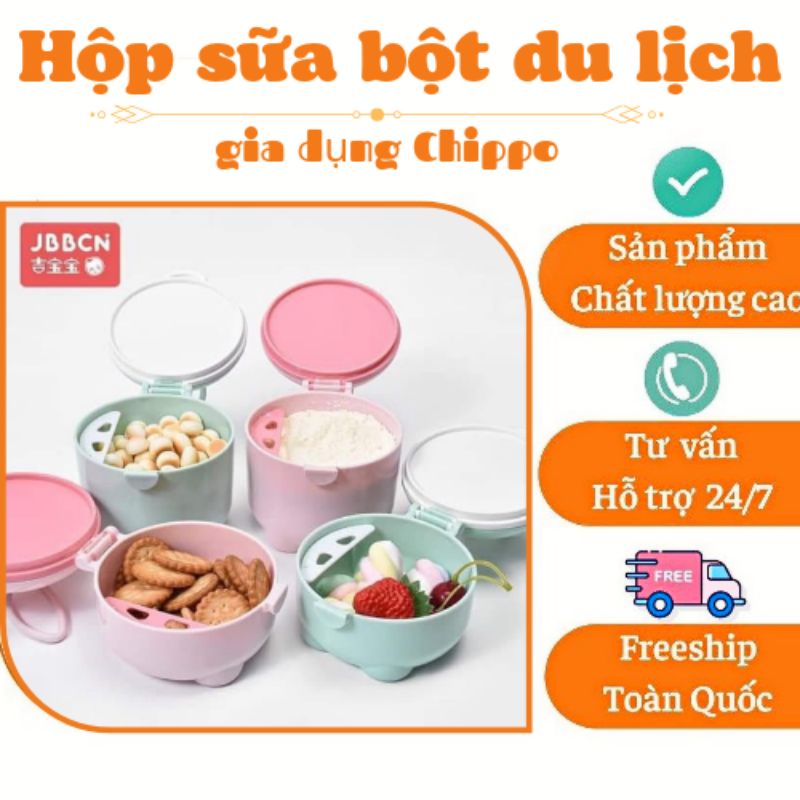 hộp đựng sữa bột , thức ăn du lịch cho bé