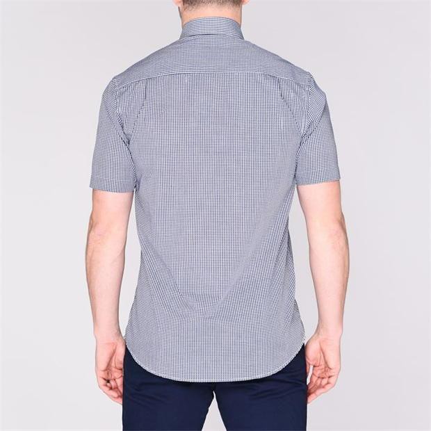 [ Size M ] Áo Sơ Mi Nam Ngắn Tay Pierre Cardin Nvy Wht Gingham | BigBuy360 - bigbuy360.vn