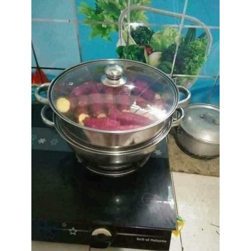 Nồi hấp Inox 2 tầng Size 28cm