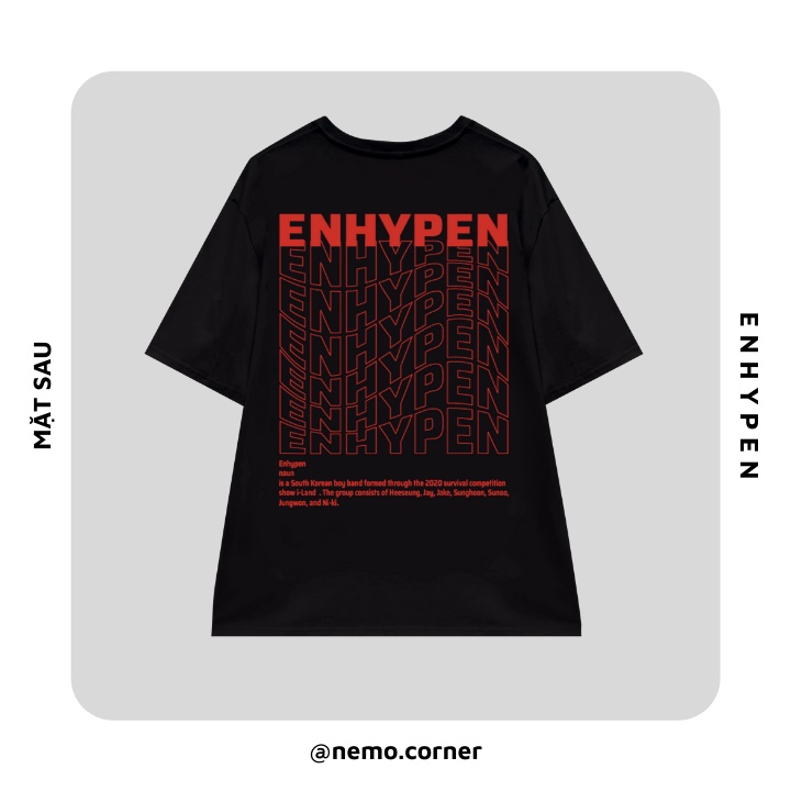 Áo Thun Unisex in hình ENHYPEN Basic