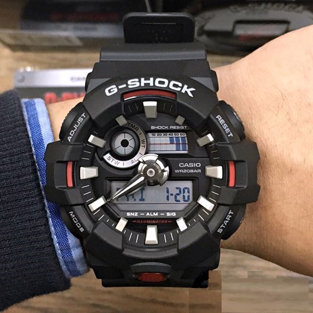 Đồng Hồ Casio Nam Dây Nhựa GSHOCK GA-700-1ADR Chính Hãng