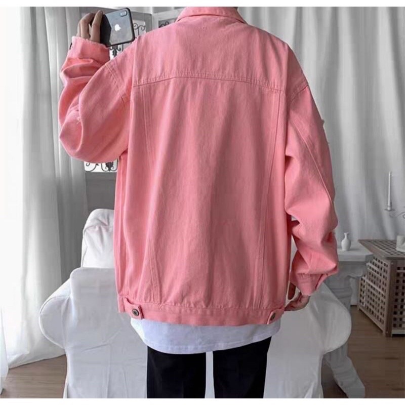 Áo khoác jeans Demin nam màu hồng loại hàng cao cấp sumisu shop