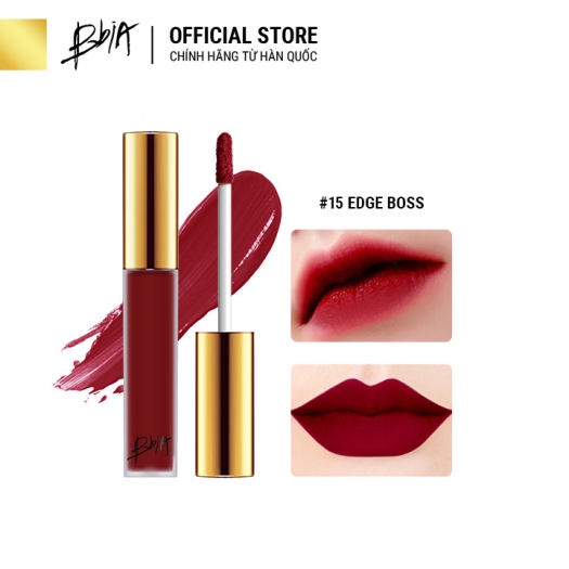 Son kem lì Bbia Last Velvet Lip Tint Ver3 - 15 Edge Boss (Màu đỏ mận) 5g (chuẩn auth)
