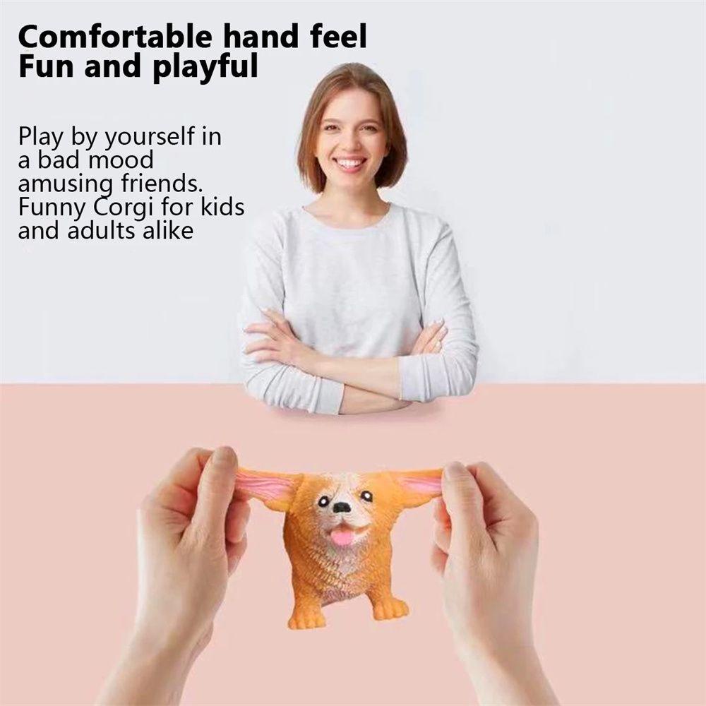 YIYU Đồ Chơi Nắn Bóp Giúp Giải Tỏa Căng Thẳng Hình Chú Chó Corgi Dễ Thương