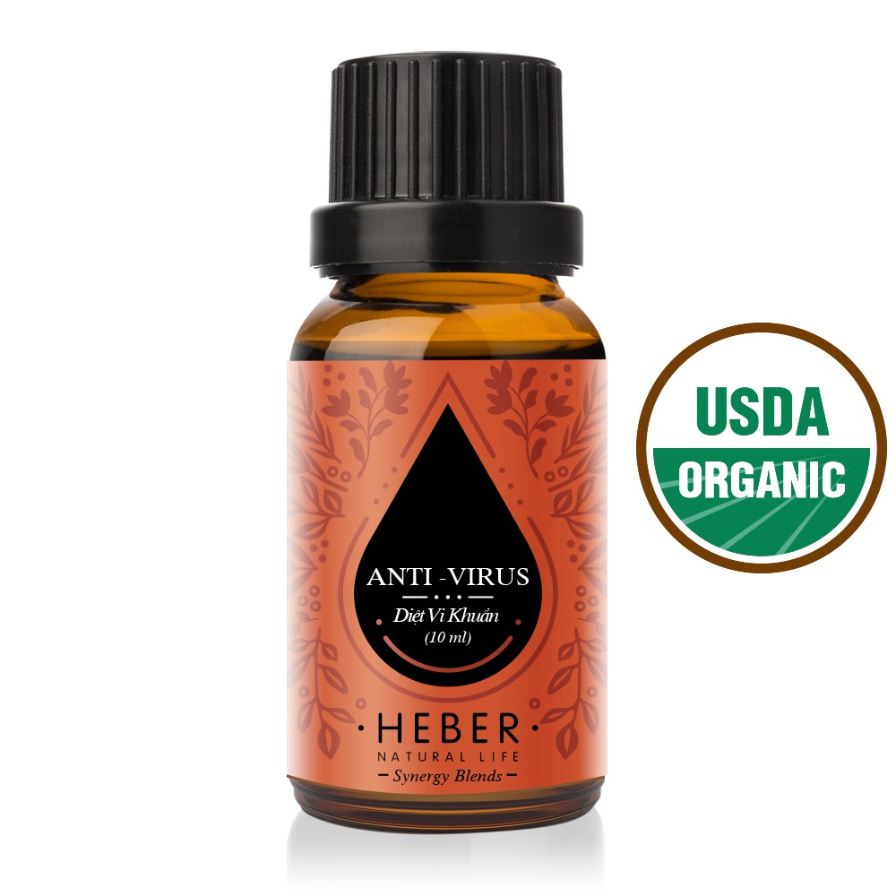 Tinh Dầu Diệt Vi Khuẩn Anti-Virus Blend Heber Natural Life, Cao Cấp Nhập Khẩu, Thiên Nhiên Nguyên Chất, 10ml/30ml/50ml