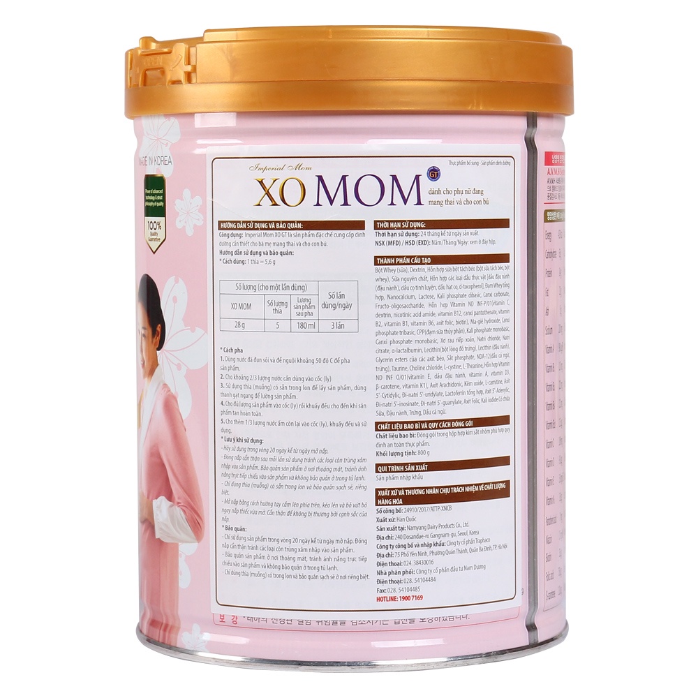 Sữa Bột XO Mom Hộp 800g