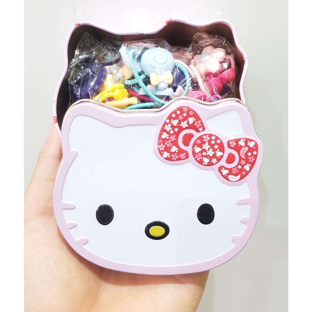 Hộp Chun buột tóc Hello Kitty nhiều màu