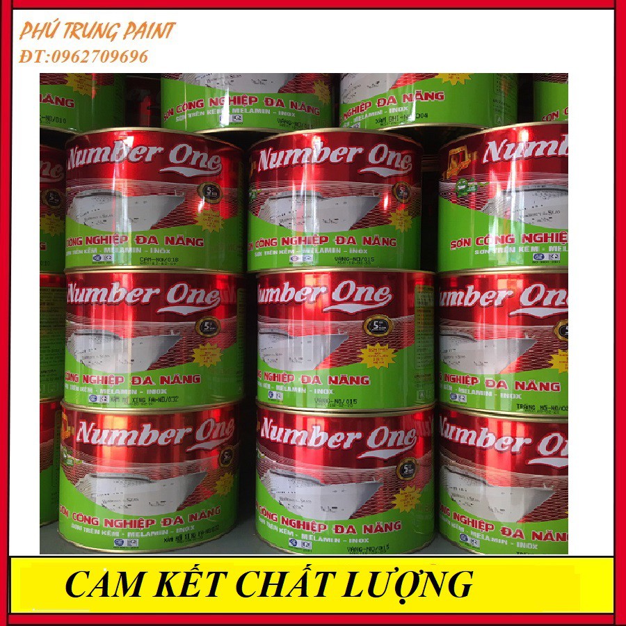 Sơn sắt mạ kẽm Number One 1 thành phần loại 800ml (Không bong tróc)