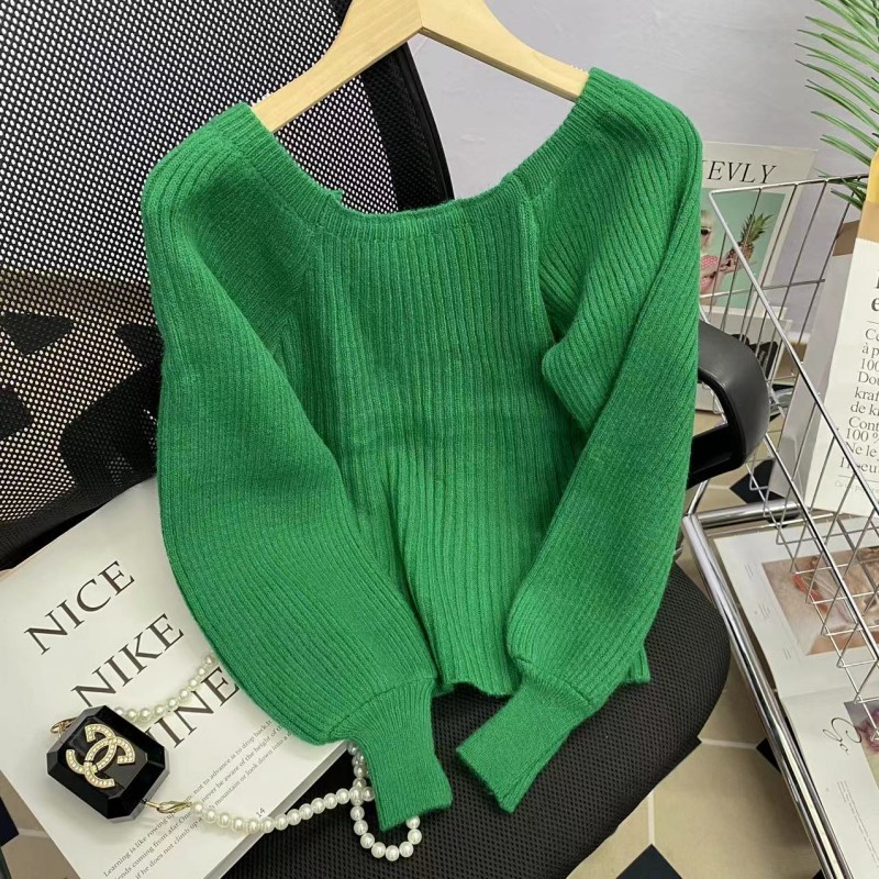 Áo Khoác Len Dệt Kim Ngắn Phong Cách Hàn Quốc Thiết Kế Thời Trang Mùa Thu Dành Cho Nữ