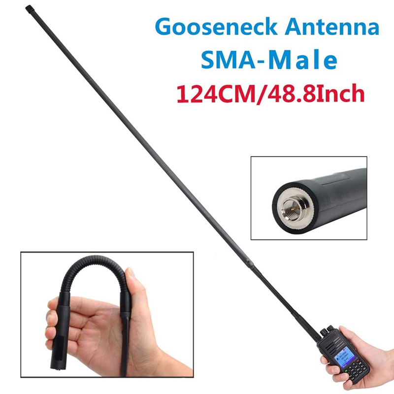 Ăng Ten Cổ Ngỗng Gấp Gọn 48.8 Inch AR-152G SMA-Male VHF UHF 144 / 430Mhz Cho Yaesu TYT