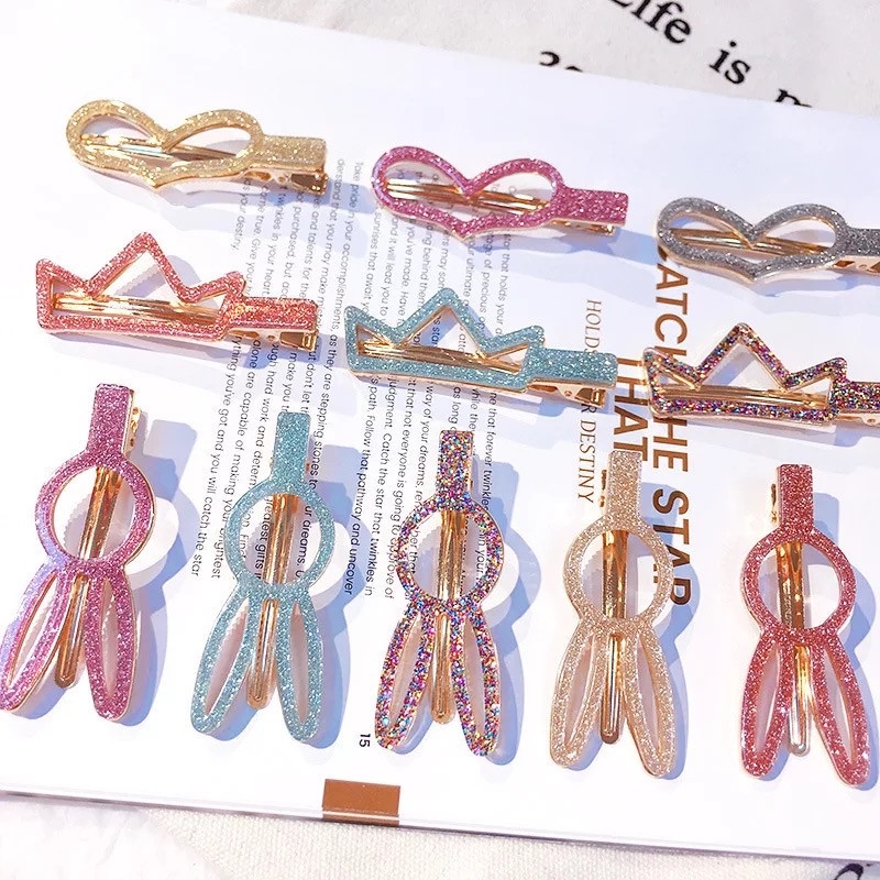 Kẹp tóc hình trái tim/thỏ dễ thương cho nữ 2021