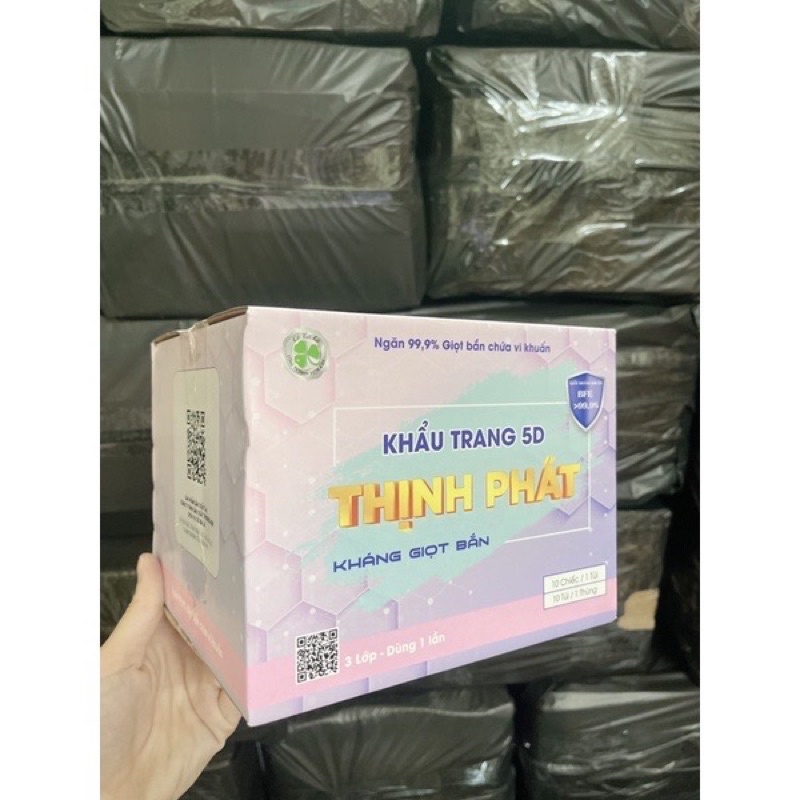 Lẻ 1 Túi khẩu trang 5D Thịnh Phát (gồm 10 cái)