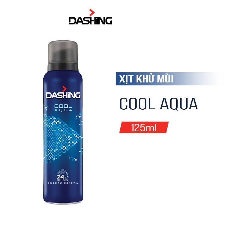 Xịt khử mùi toàn thân nam Dashing Cool Aqua 6in1 125ml hương nước hoa