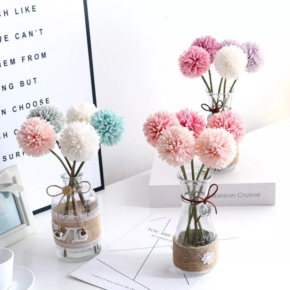 Bó hoa bồ công anh nhân tạo trang trí tiệc cưới / khách sạn