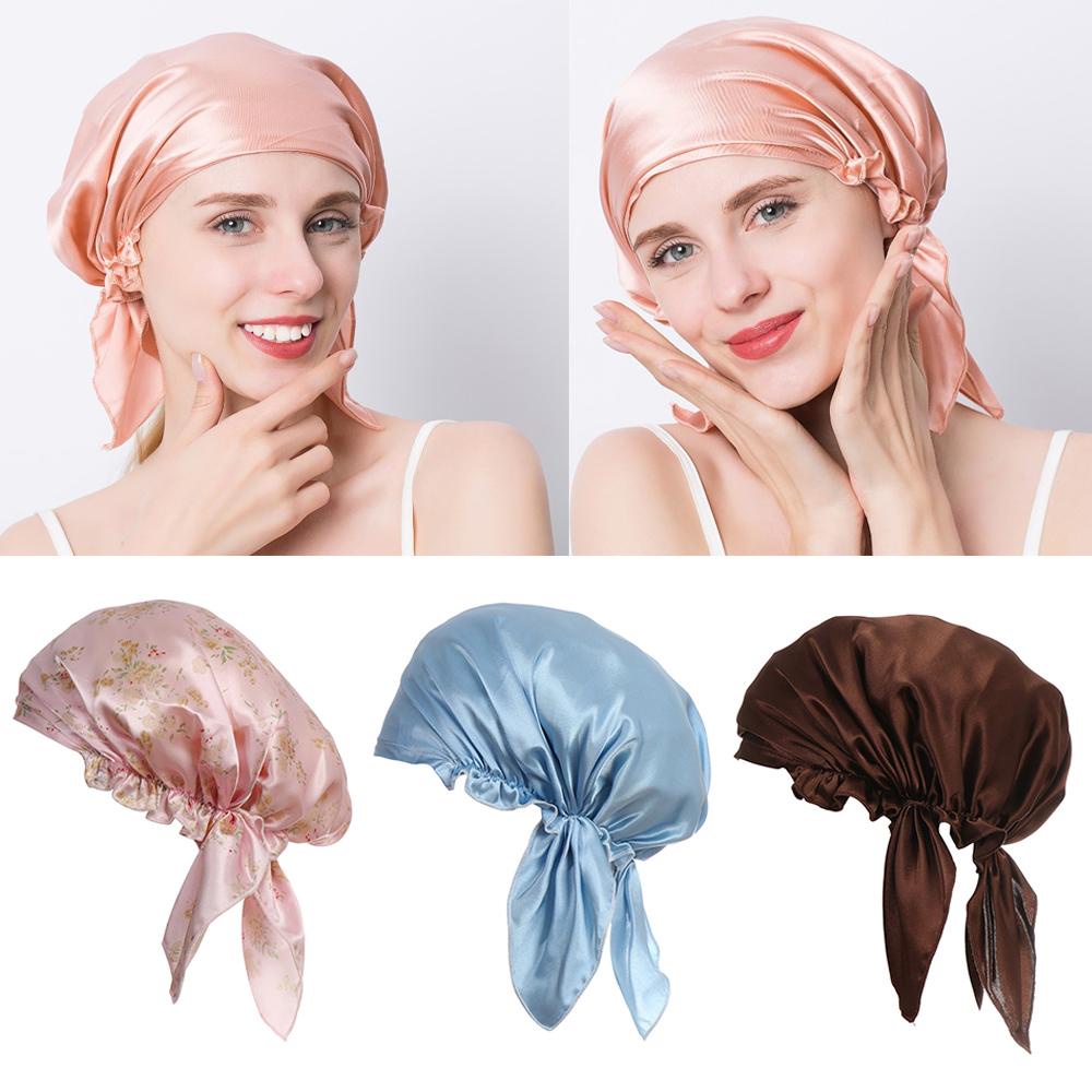 MELODG Mũ Trùm Đầu Mềm Mại Chăm Sóc Tóc Khi Ngủ