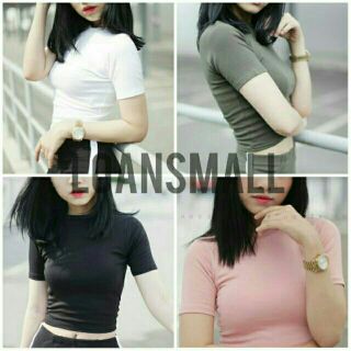 Combo 5 áo croptop trắng