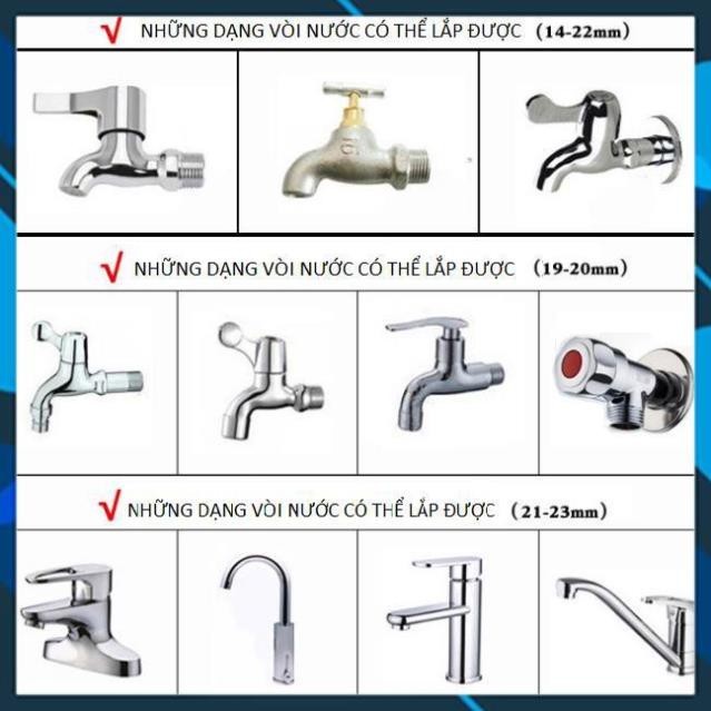 Bộ dây vòi bơm nước rửa xe, tưới cây❤️ ✔, tăng áp 3 lần, loại 7m, 10m 206318 đầu đồng, đai, nối [SKM]