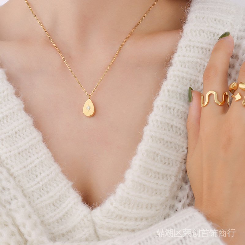 Dây Chuyền Thép Titan Mạ Vàng 18k Phong Cách Hàn Quốc Thời Trang