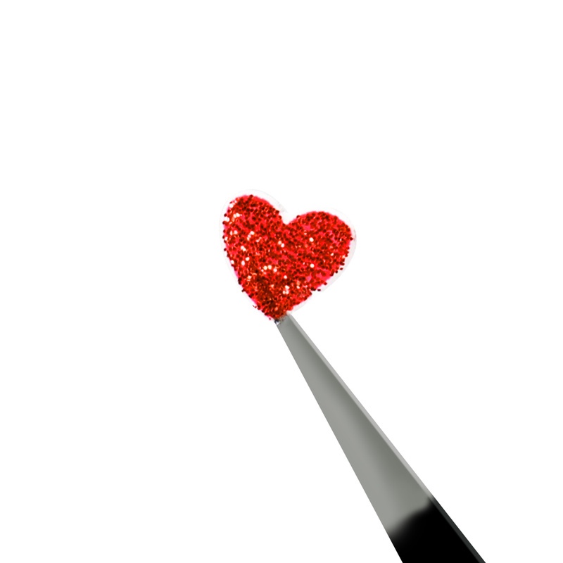 Miếng Dán Trang Trí Móng Tay 3D DIY Hình Trái Tim Nhiều Màu