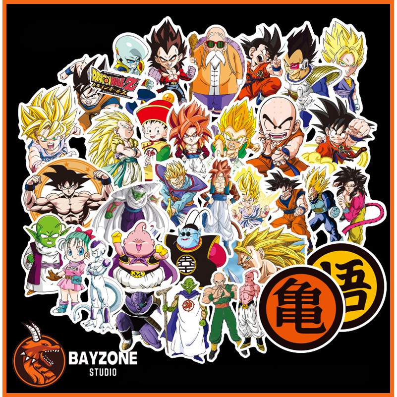 100 miếng sticker songoku và các nhân vật trong dragonball