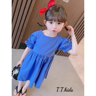 váy bé gái 2 màu xanh, đỏ