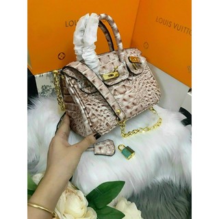 [Quảng Châu]Túi xách đeo chéo da vân cá sấu size 20