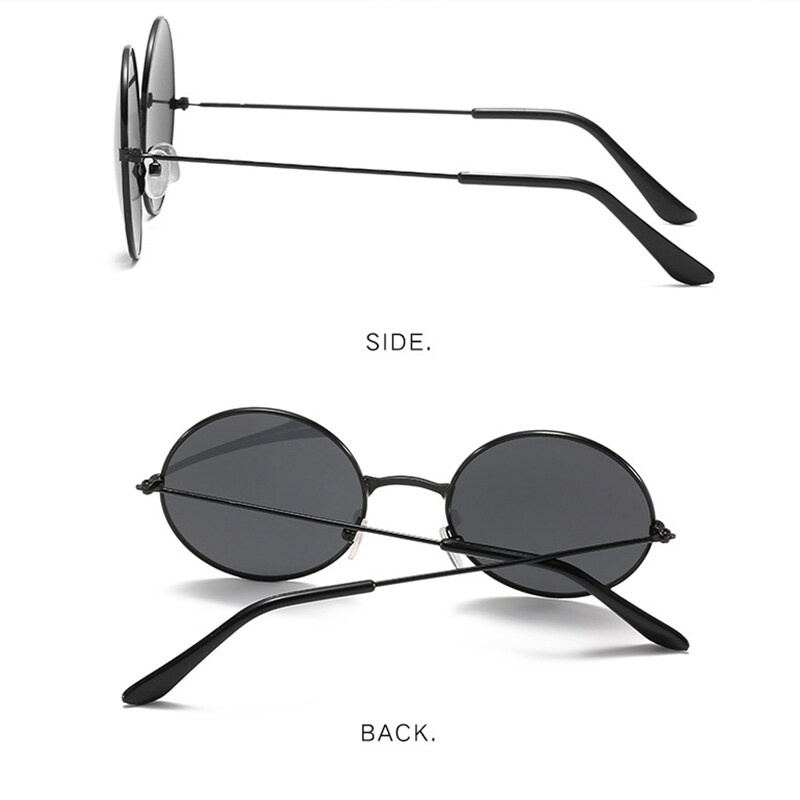 Kính Mát Gọng Kim Loại Tròn Thiết Kế Đơn Giản Thời Trang
