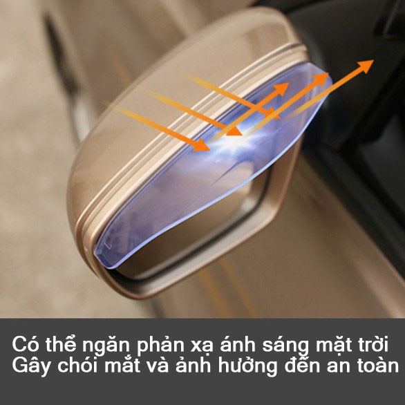 【2 Pcs】Car rearview mirror rain shield rain eyebrow glass mirror rear mirror mirror reversing mirror rain shield rainboard universal