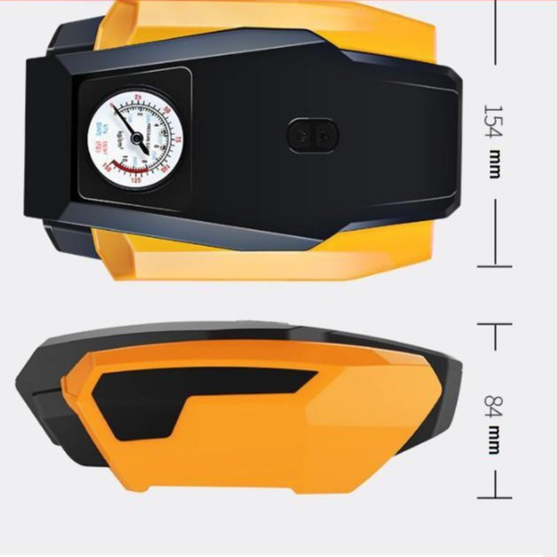 Bơm Ô Tô Khẩn Cấp PORTABLE AIR COMPRESSOR ATJ-1166S Công Suất Cao 150PSI Kèm Đồng Hồ Đo Áp Suất Lốp Và Đèn Led